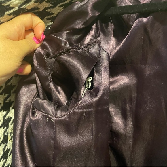 Black and White Houndstooth Pea Coat - Picture 5 of 5